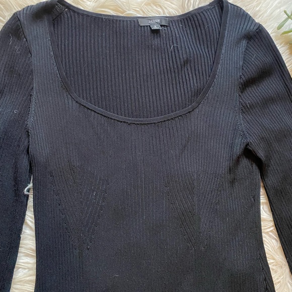 J. Crew Ribbed square neck sweater dress - Picture 7 of 10